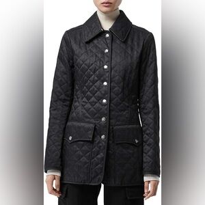 Burberry Borthwicke Diamond Quilted Snap Jacket
